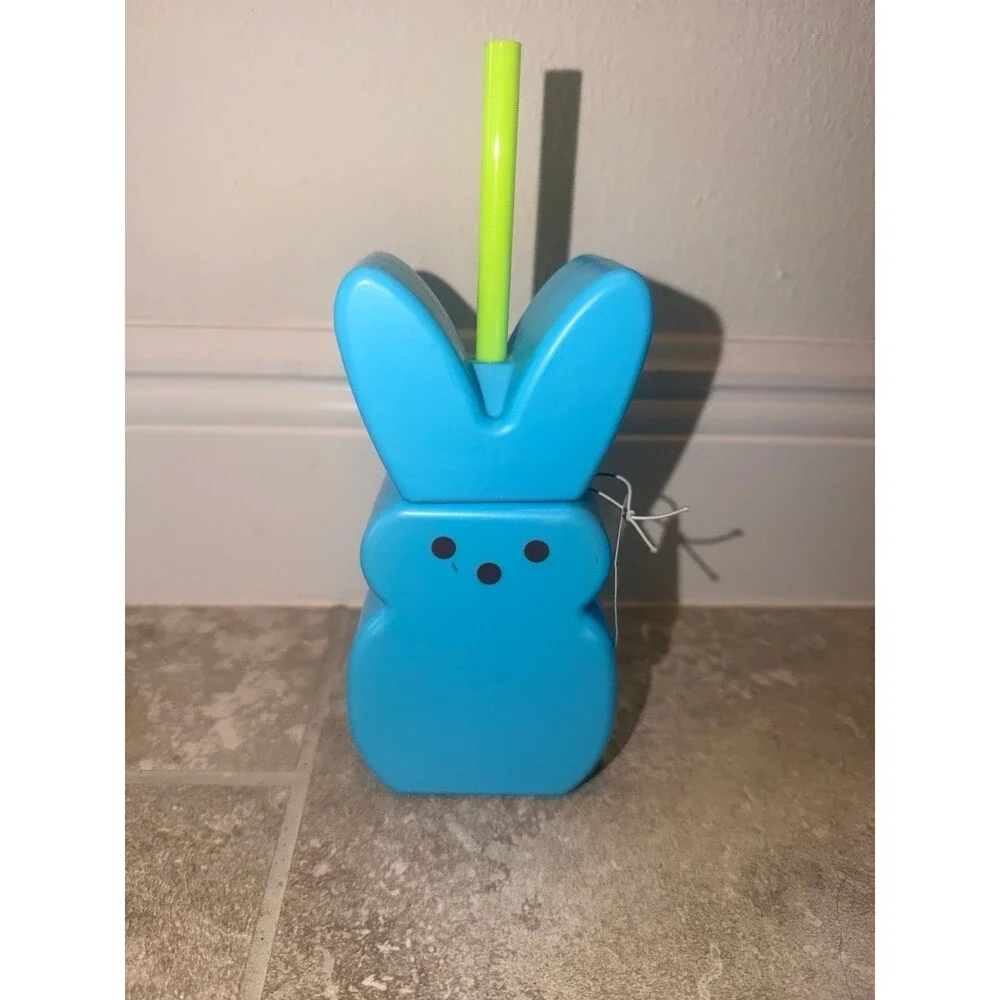 Target Bullseyes Easter PEEPS blue Tumbler Cup with Straw 7